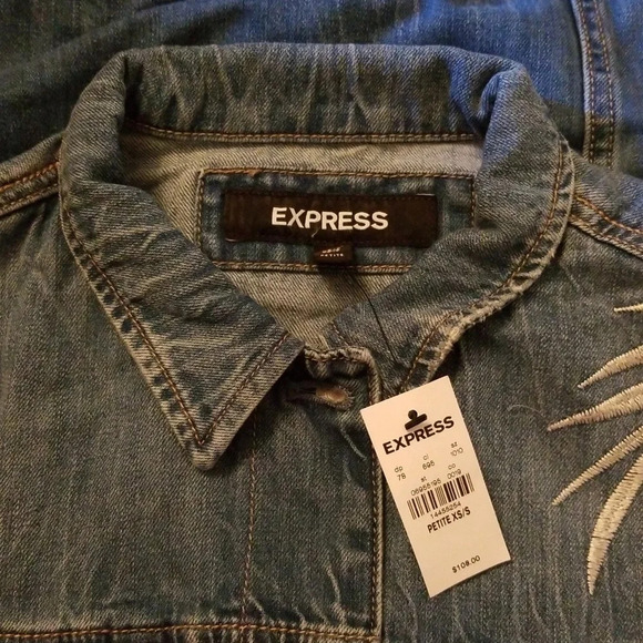 Express Petite Denim Jacket - Picture 3 of 3